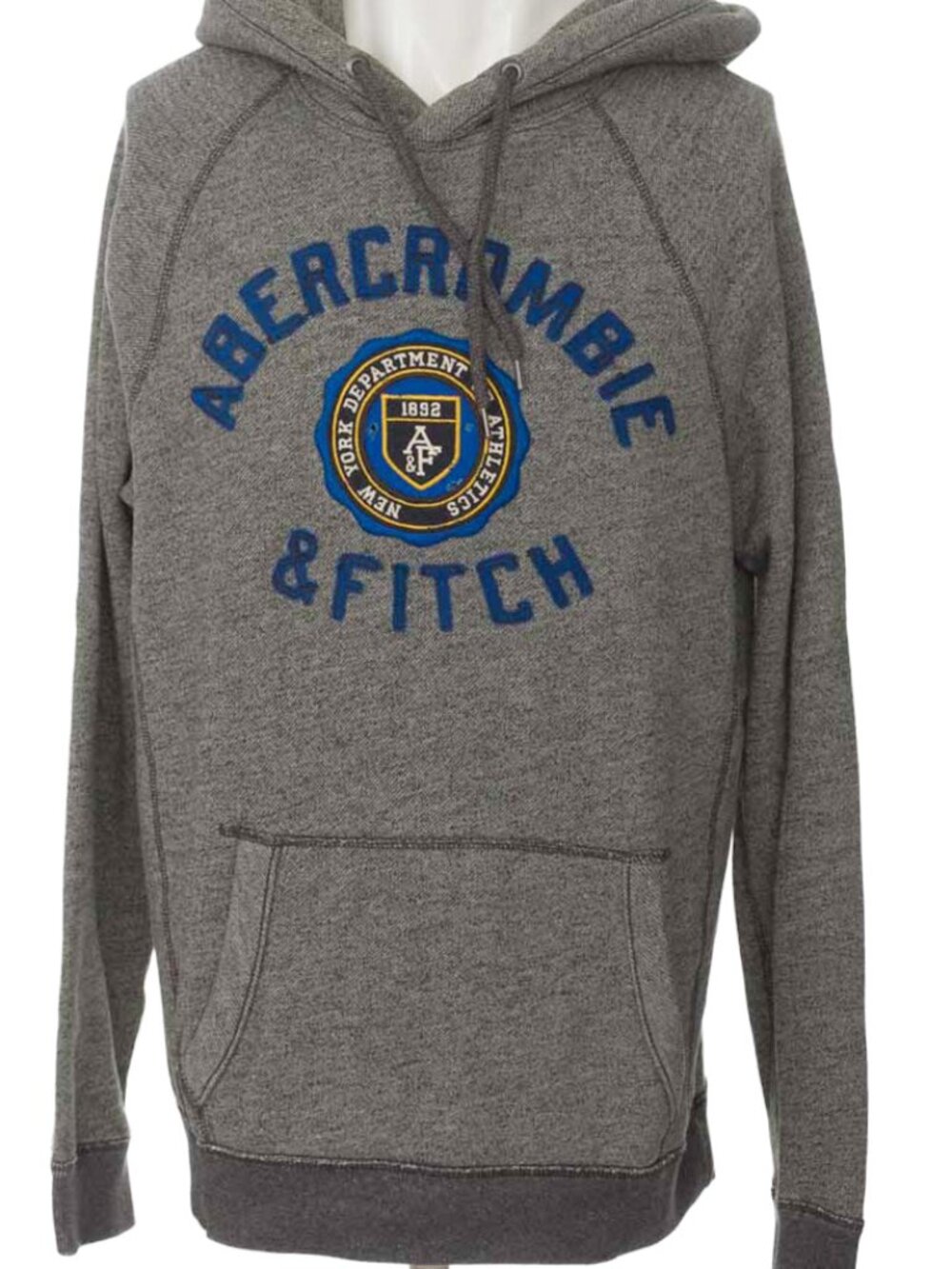 Abercrombie & Fitch Hoodie Men's Small Muscle Fit Y2K Hoodie Gray